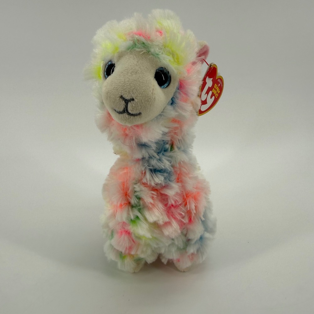 Ty Beanie Babies Lola the Llama Multicolor Tie Dye Plush 8 inch 2022 42544